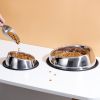 Beveled Dogs Bowl Stainless Steel Removable Rubber Ring Non-Slip Bottom Pet Feeder Bowl Water Dish For Dog Cat