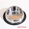 Beveled Dogs Bowl Stainless Steel Removable Rubber Ring Non-Slip Bottom Pet Feeder Bowl Water Dish For Dog Cat